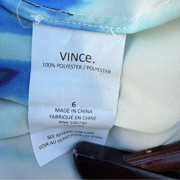 Vince Black Dress with Blue Accents - Picture 6 of 7